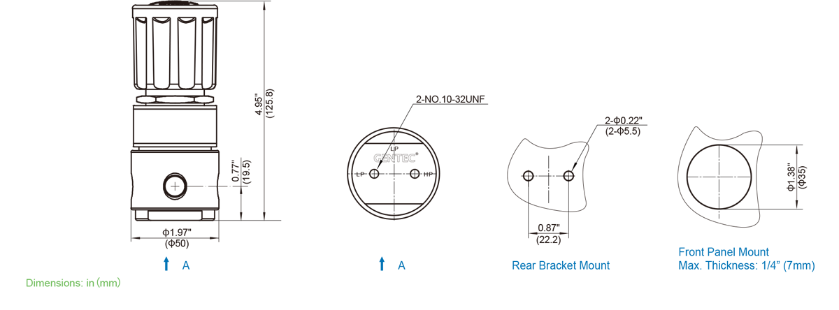 GENTEC R44 Series High Pressure Regulator